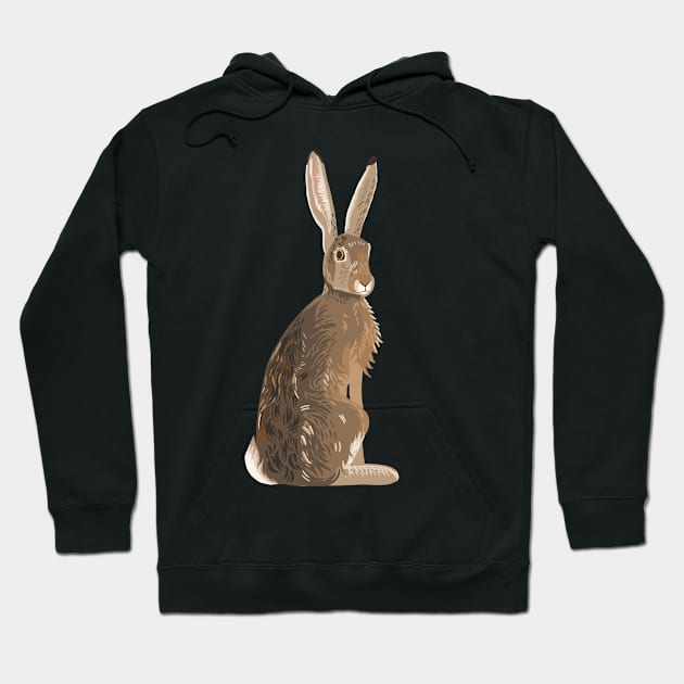 Hare Hoodie by NeonWrenArt